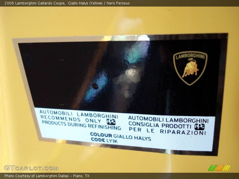 Giallo Halys (Yellow) / Nero Perseus 2006 Lamborghini Gallardo Coupe