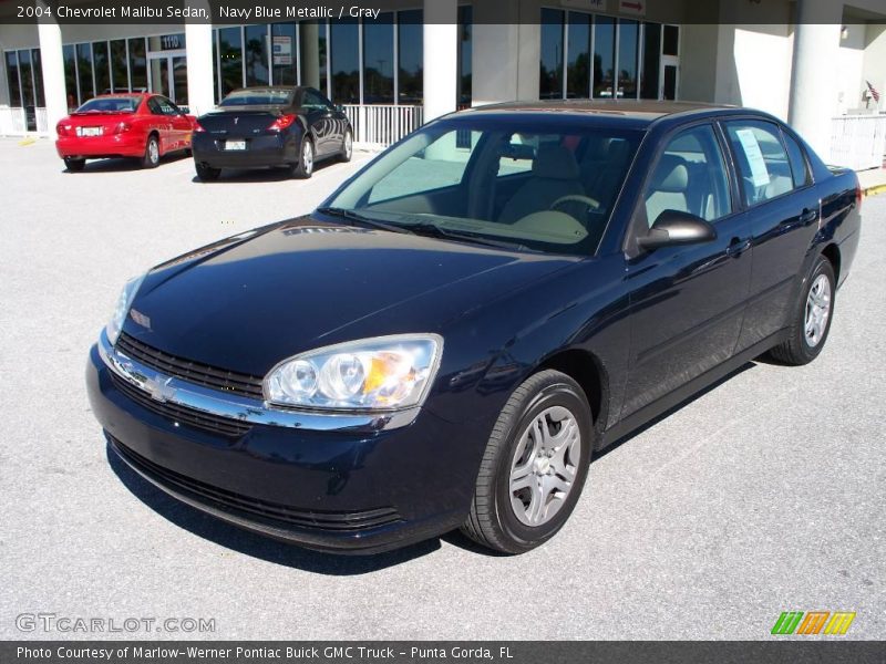 Navy Blue Metallic / Gray 2004 Chevrolet Malibu Sedan