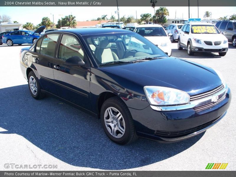Navy Blue Metallic / Gray 2004 Chevrolet Malibu Sedan