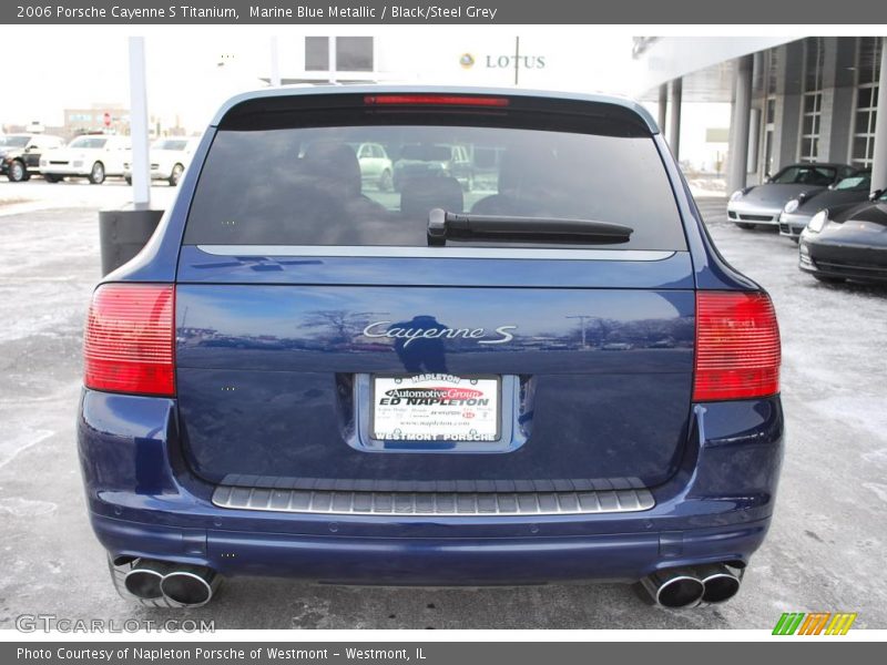 Marine Blue Metallic / Black/Steel Grey 2006 Porsche Cayenne S Titanium