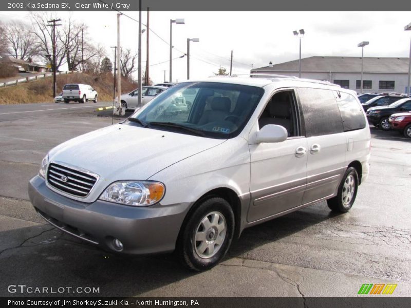 Clear White / Gray 2003 Kia Sedona EX