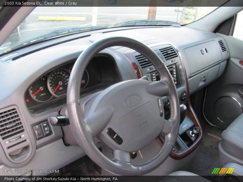 Clear White / Gray 2003 Kia Sedona EX