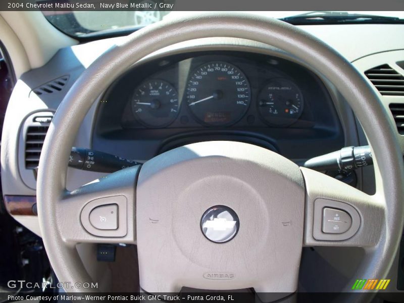 Navy Blue Metallic / Gray 2004 Chevrolet Malibu Sedan