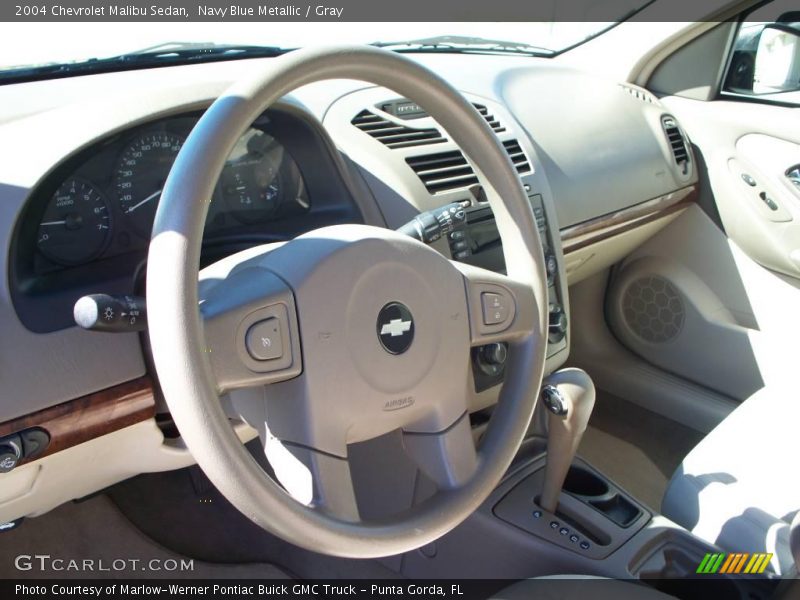 Navy Blue Metallic / Gray 2004 Chevrolet Malibu Sedan
