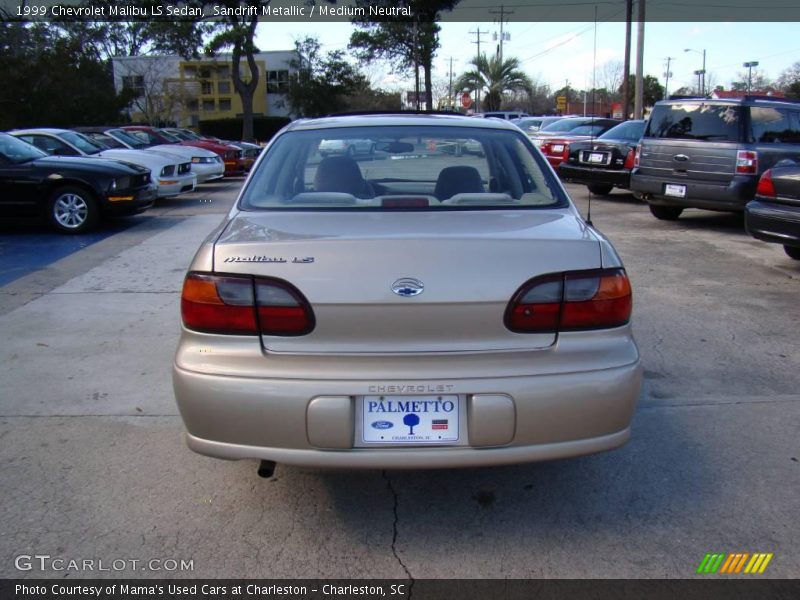 Sandrift Metallic / Medium Neutral 1999 Chevrolet Malibu LS Sedan