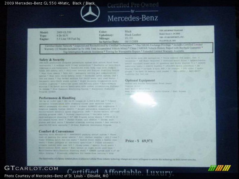 Black / Black 2009 Mercedes-Benz GL 550 4Matic