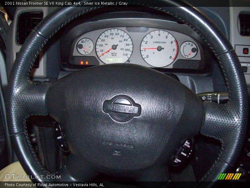 Silver Ice Metallic / Gray 2001 Nissan Frontier SE V6 King Cab 4x4