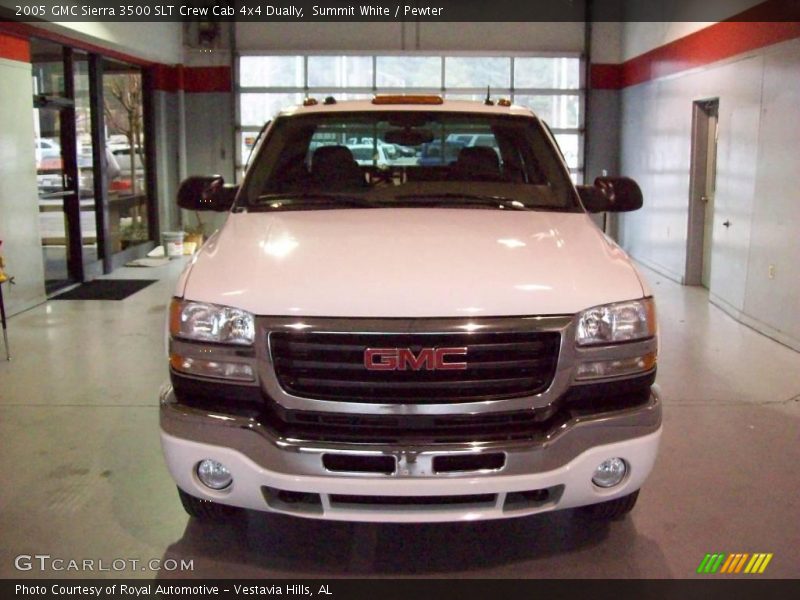 Summit White / Pewter 2005 GMC Sierra 3500 SLT Crew Cab 4x4 Dually