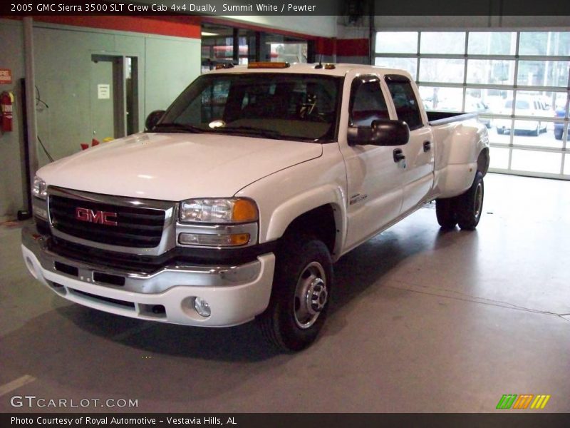 Summit White / Pewter 2005 GMC Sierra 3500 SLT Crew Cab 4x4 Dually
