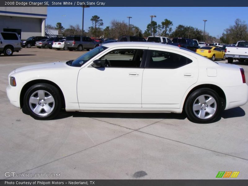 Stone White / Dark Slate Gray 2008 Dodge Charger SE