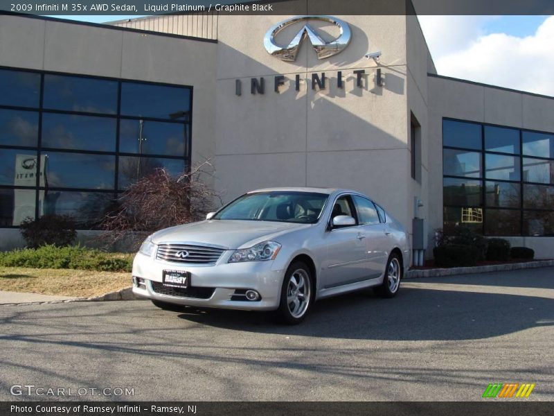 Liquid Platinum / Graphite Black 2009 Infiniti M 35x AWD Sedan