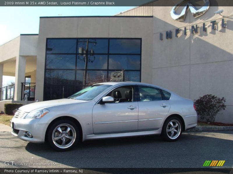 Liquid Platinum / Graphite Black 2009 Infiniti M 35x AWD Sedan