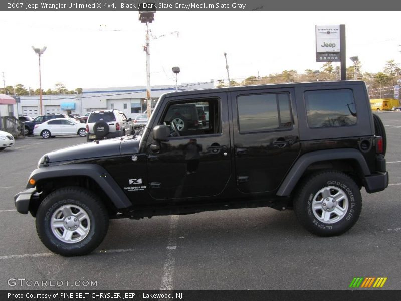 Black / Dark Slate Gray/Medium Slate Gray 2007 Jeep Wrangler Unlimited X 4x4