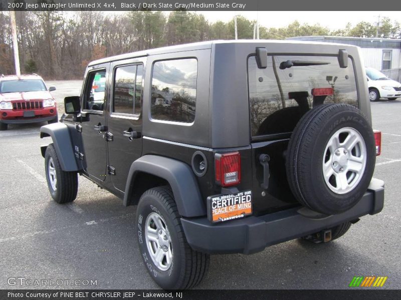 Black / Dark Slate Gray/Medium Slate Gray 2007 Jeep Wrangler Unlimited X 4x4