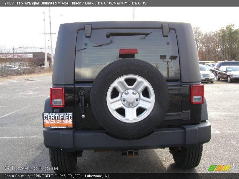 Black / Dark Slate Gray/Medium Slate Gray 2007 Jeep Wrangler Unlimited X 4x4