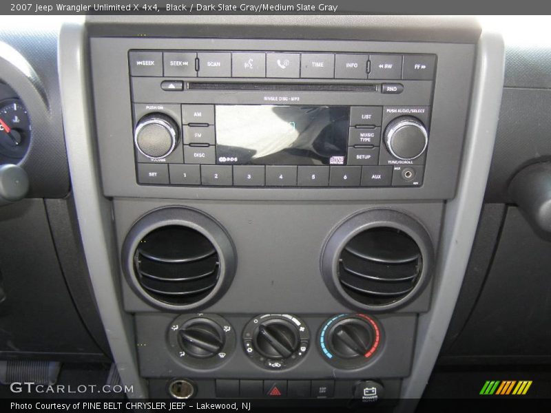 Black / Dark Slate Gray/Medium Slate Gray 2007 Jeep Wrangler Unlimited X 4x4