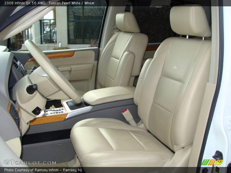 Tuscan Pearl White / Wheat 2008 Infiniti QX 56 4WD