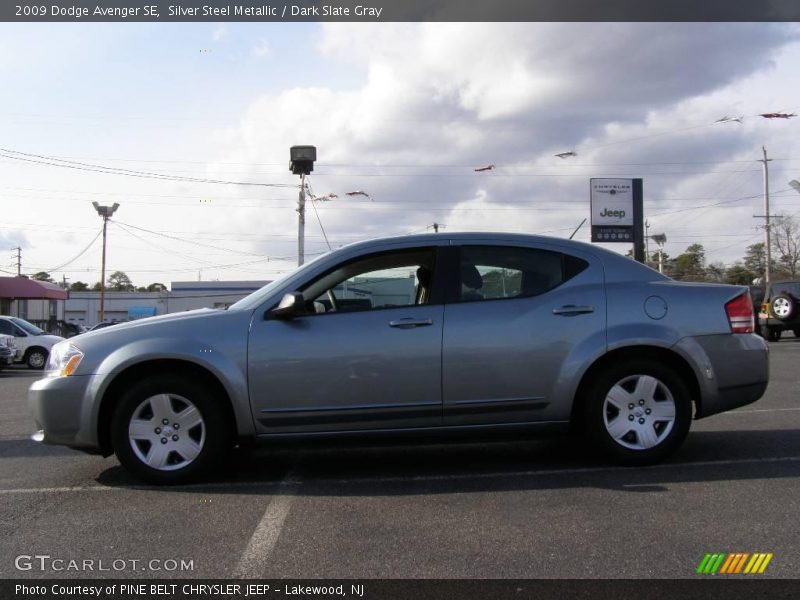 Silver Steel Metallic / Dark Slate Gray 2009 Dodge Avenger SE
