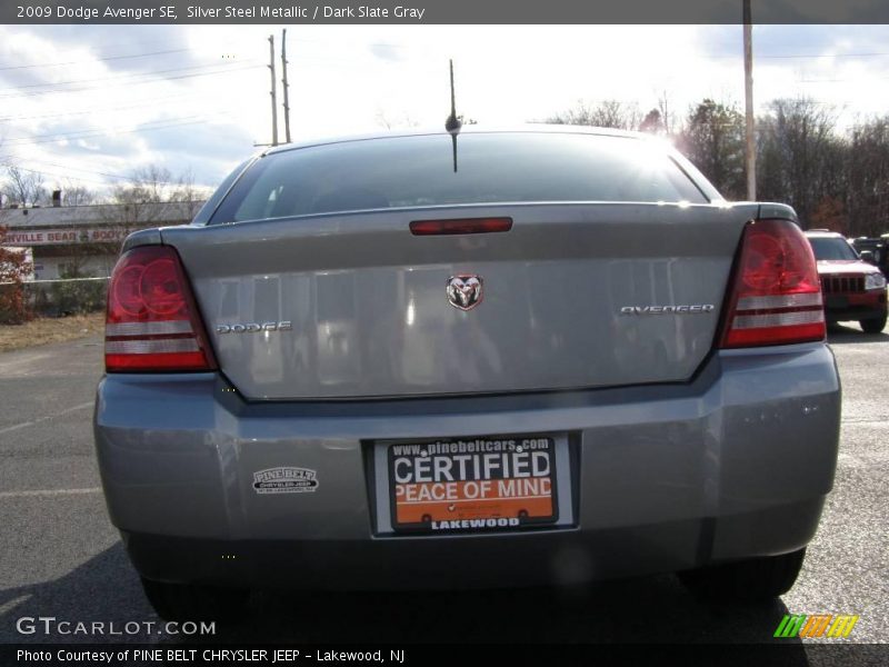 Silver Steel Metallic / Dark Slate Gray 2009 Dodge Avenger SE