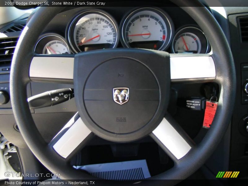 Stone White / Dark Slate Gray 2008 Dodge Charger SE