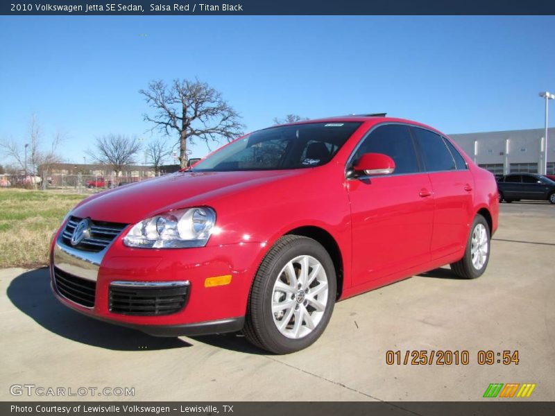 Salsa Red / Titan Black 2010 Volkswagen Jetta SE Sedan
