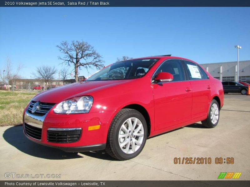 Salsa Red / Titan Black 2010 Volkswagen Jetta SE Sedan