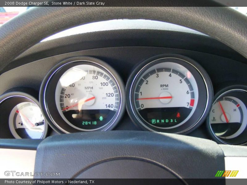 Stone White / Dark Slate Gray 2008 Dodge Charger SE
