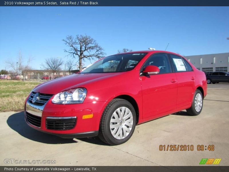 Salsa Red / Titan Black 2010 Volkswagen Jetta S Sedan