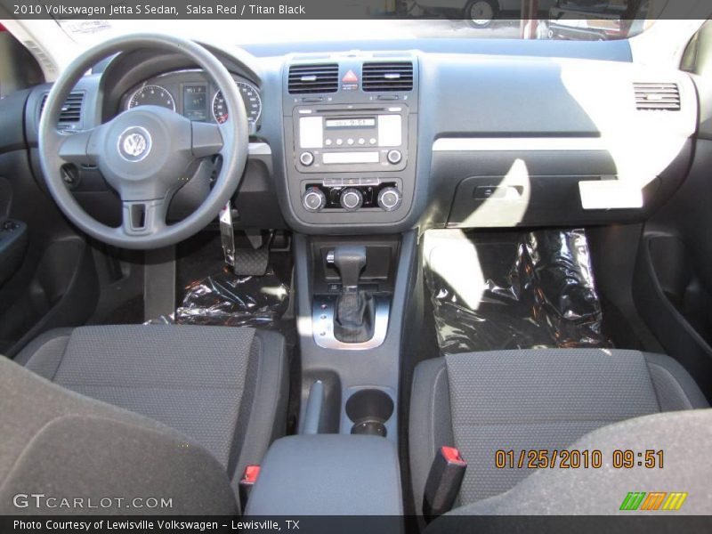 Salsa Red / Titan Black 2010 Volkswagen Jetta S Sedan