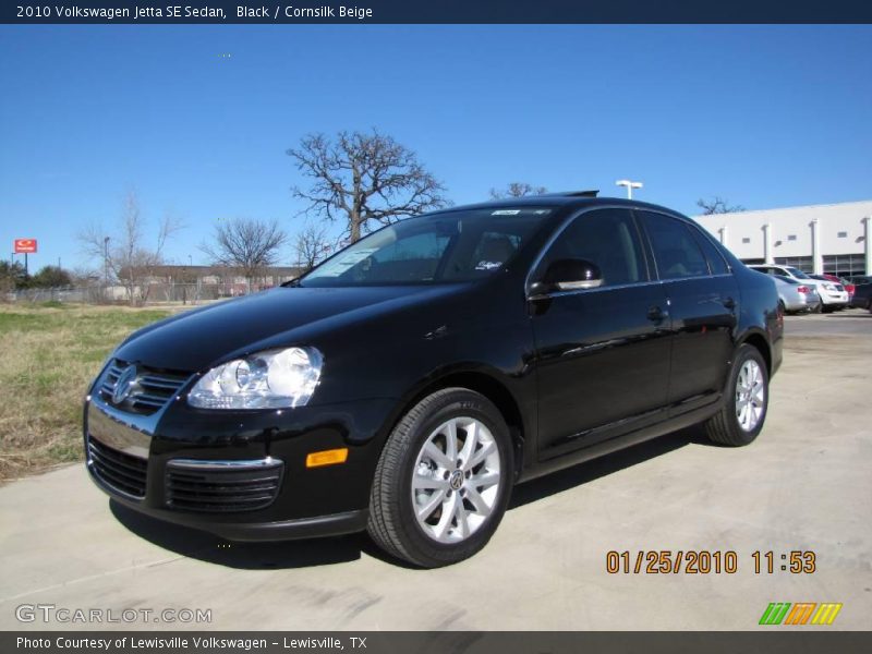 Black / Cornsilk Beige 2010 Volkswagen Jetta SE Sedan