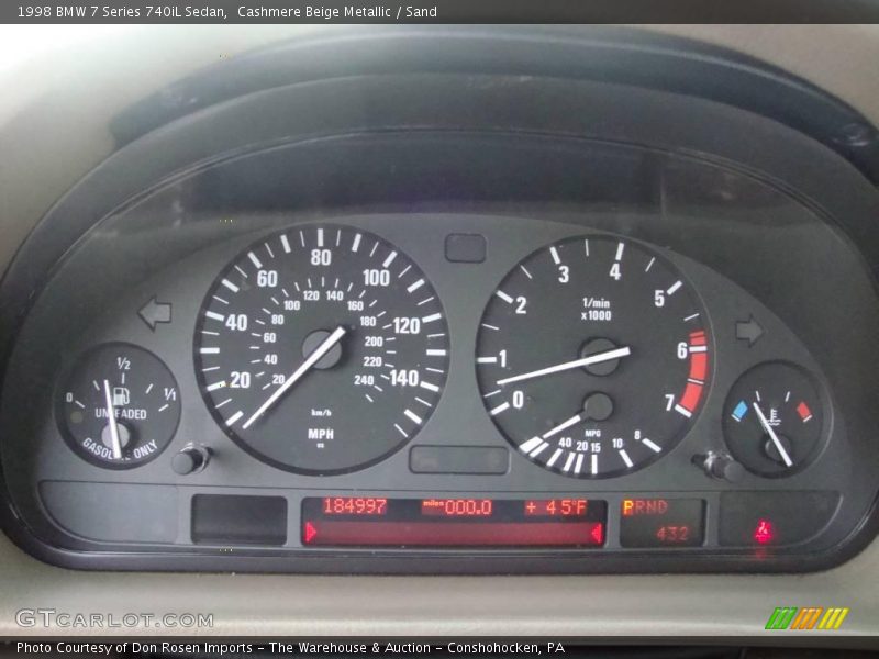 Cashmere Beige Metallic / Sand 1998 BMW 7 Series 740iL Sedan