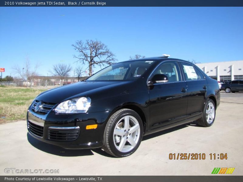 Black / Cornsilk Beige 2010 Volkswagen Jetta TDI Sedan