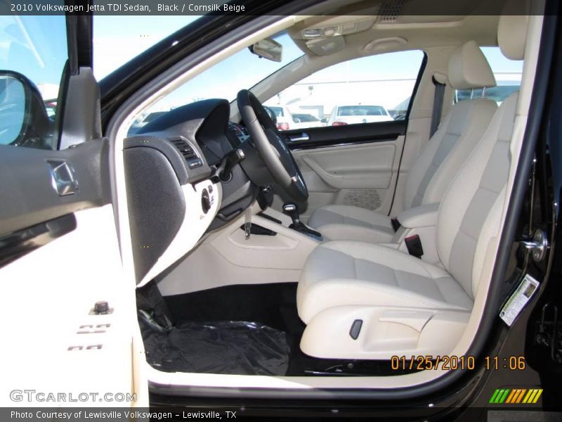 Black / Cornsilk Beige 2010 Volkswagen Jetta TDI Sedan