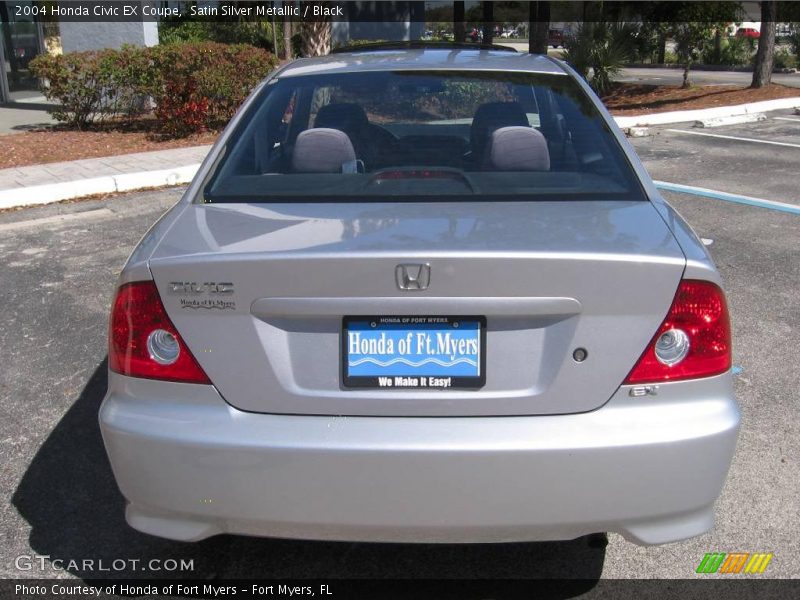 Satin Silver Metallic / Black 2004 Honda Civic EX Coupe