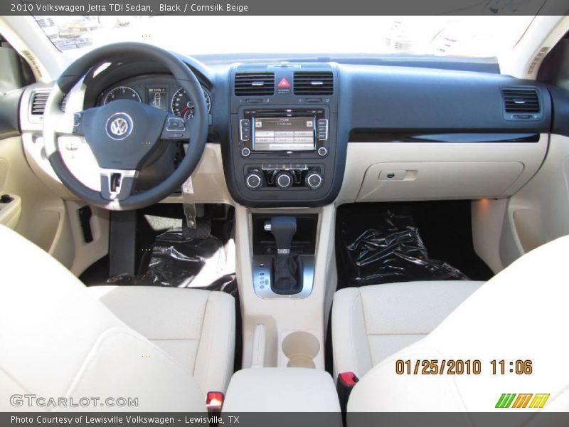 Black / Cornsilk Beige 2010 Volkswagen Jetta TDI Sedan