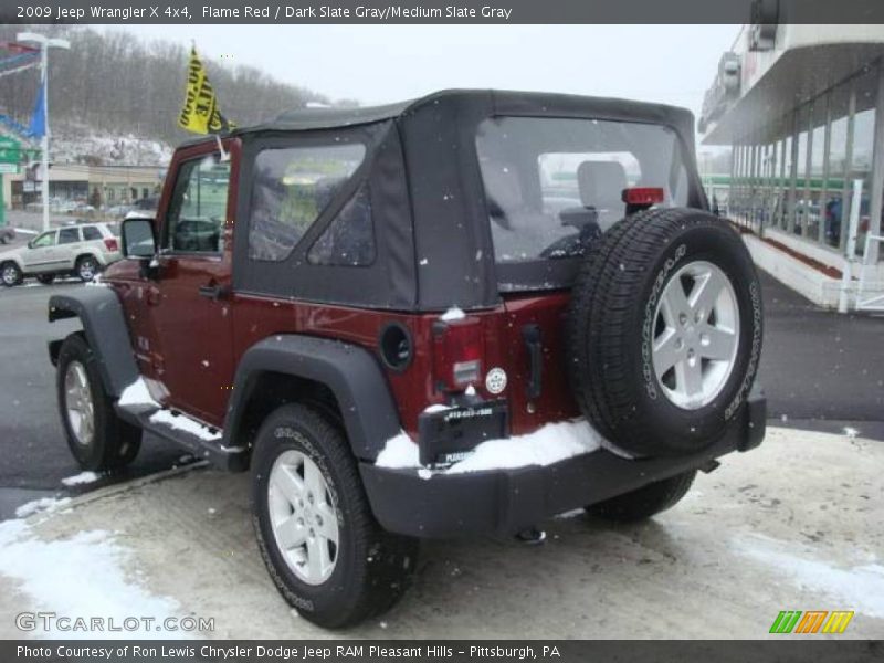 Flame Red / Dark Slate Gray/Medium Slate Gray 2009 Jeep Wrangler X 4x4