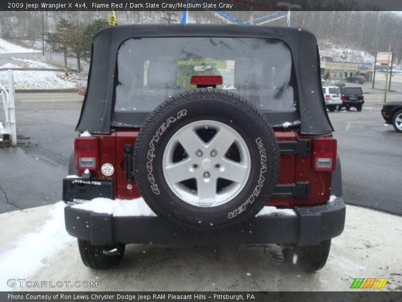 Flame Red / Dark Slate Gray/Medium Slate Gray 2009 Jeep Wrangler X 4x4