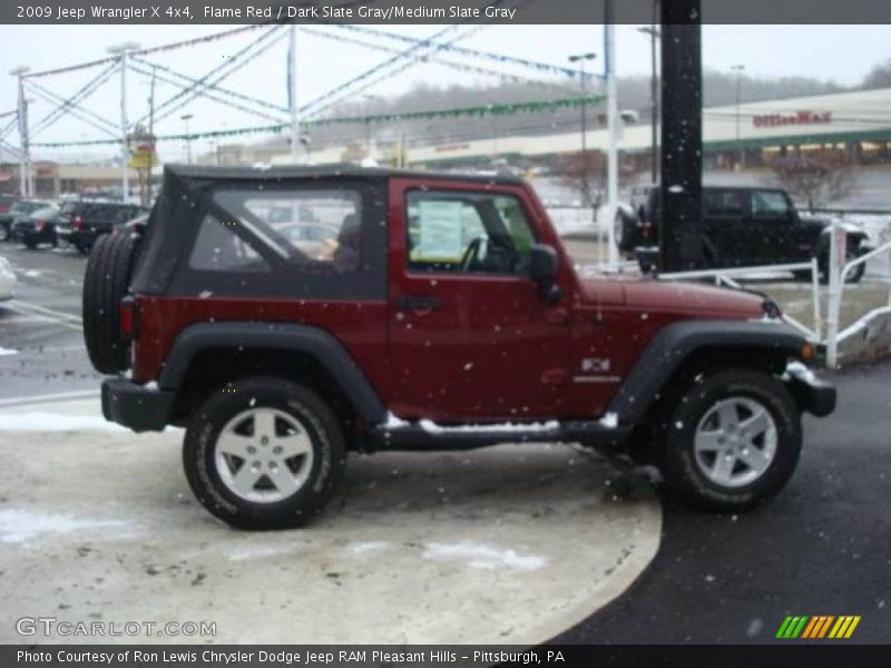 Flame Red / Dark Slate Gray/Medium Slate Gray 2009 Jeep Wrangler X 4x4
