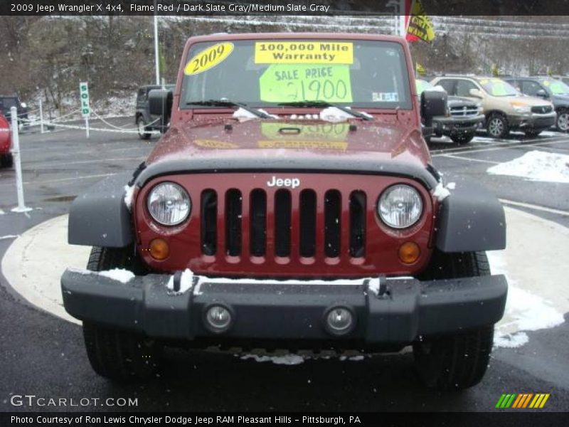 Flame Red / Dark Slate Gray/Medium Slate Gray 2009 Jeep Wrangler X 4x4
