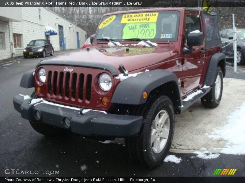 Flame Red / Dark Slate Gray/Medium Slate Gray 2009 Jeep Wrangler X 4x4