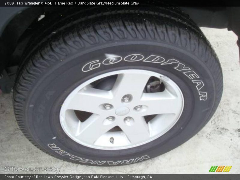Flame Red / Dark Slate Gray/Medium Slate Gray 2009 Jeep Wrangler X 4x4