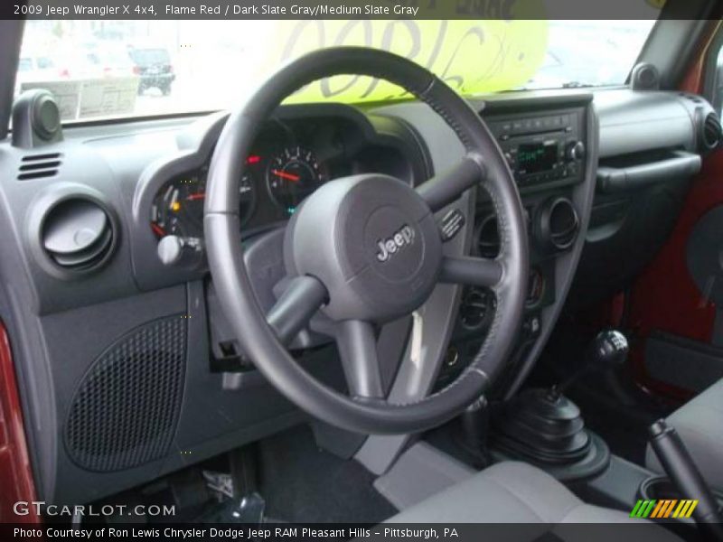 Flame Red / Dark Slate Gray/Medium Slate Gray 2009 Jeep Wrangler X 4x4