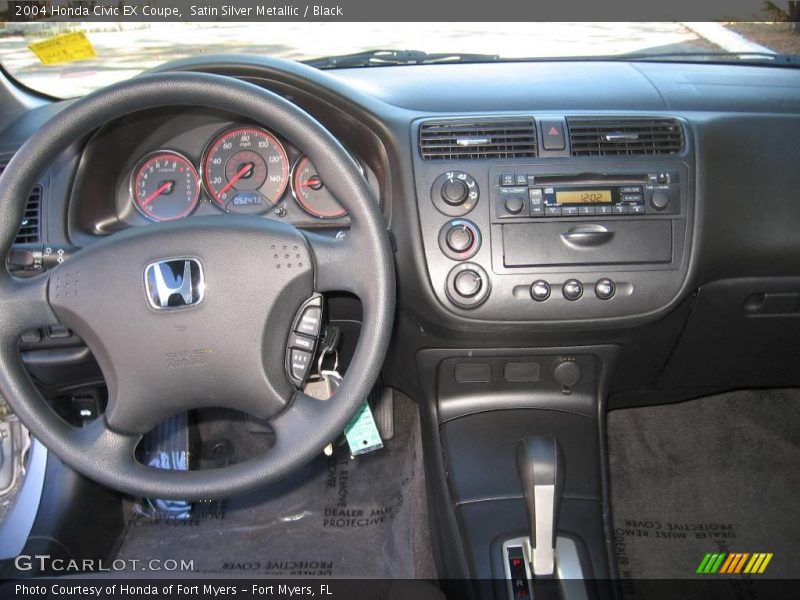 Satin Silver Metallic / Black 2004 Honda Civic EX Coupe