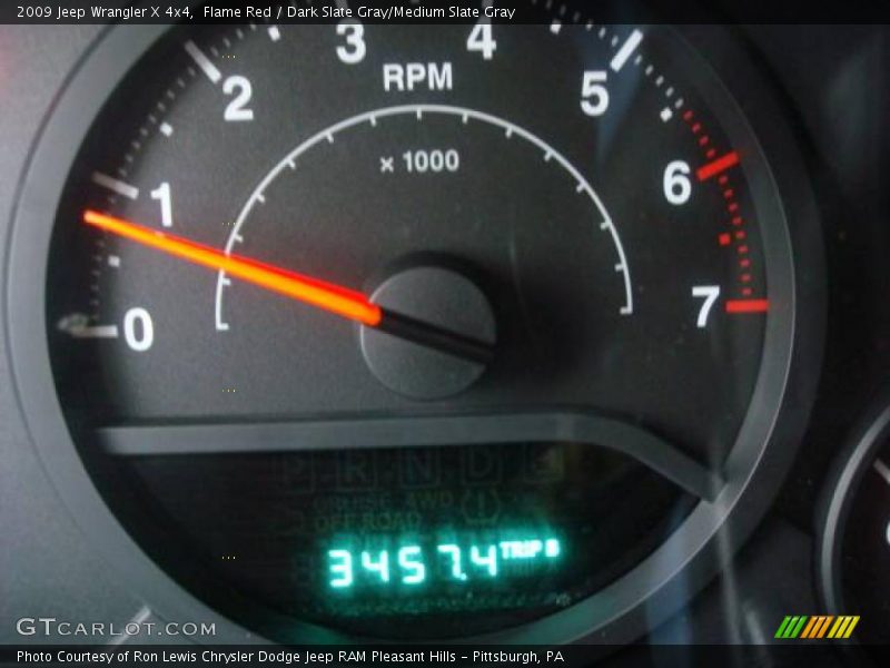 Flame Red / Dark Slate Gray/Medium Slate Gray 2009 Jeep Wrangler X 4x4