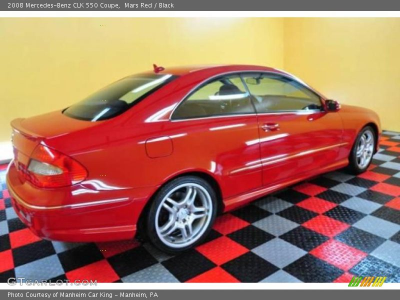 Mars Red / Black 2008 Mercedes-Benz CLK 550 Coupe