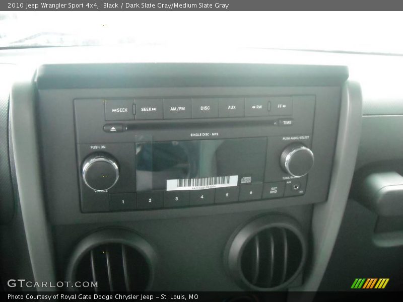 Black / Dark Slate Gray/Medium Slate Gray 2010 Jeep Wrangler Sport 4x4