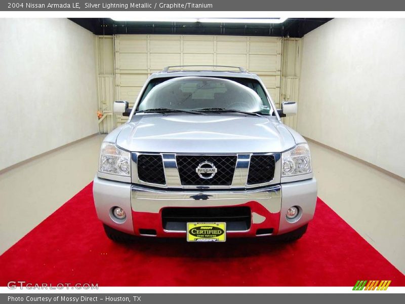 Silver Lightning Metallic / Graphite/Titanium 2004 Nissan Armada LE