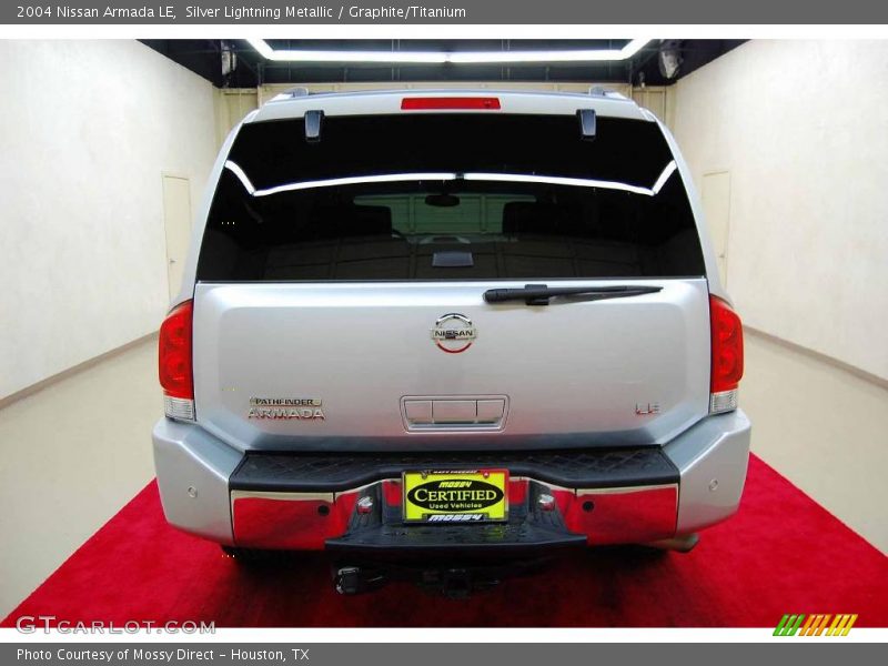 Silver Lightning Metallic / Graphite/Titanium 2004 Nissan Armada LE