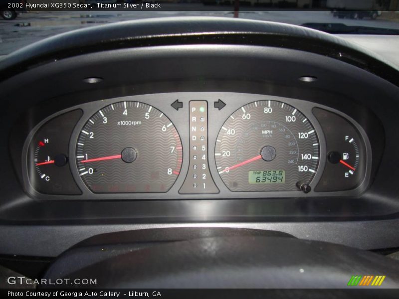 Titanium Silver / Black 2002 Hyundai XG350 Sedan