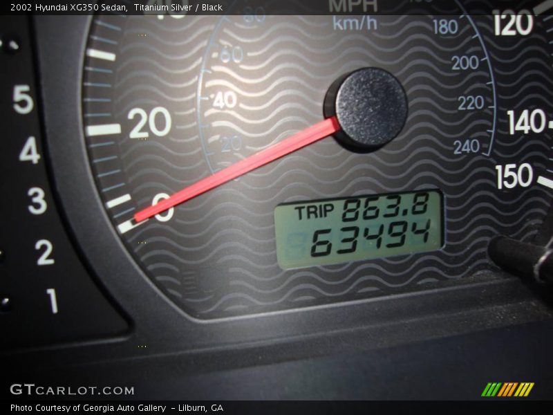 Titanium Silver / Black 2002 Hyundai XG350 Sedan